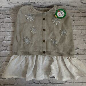 Merry & Bright Winter Snowflake Dog Sweater Dress Size Large NWT